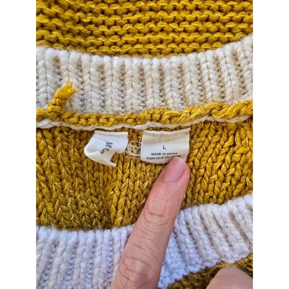 Moth Anthropologie Mustard Knit Sweater Tank Top Size L - Picture 3 of 3